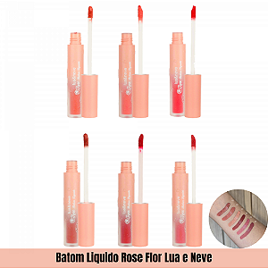 Batom Liquido Rose Flor Lua e Neve
