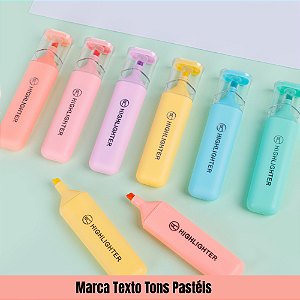 Marca Texto Tons Pastéis