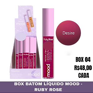 Box Batom Líquido Mood Cor 04 Com 12 Unidades