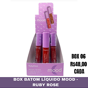 Box Batom Líquido Mood Cor 06 Com 12 Unidades
