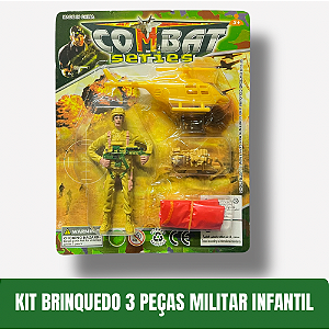 Kit Brinquedo Militar com 3 Peças