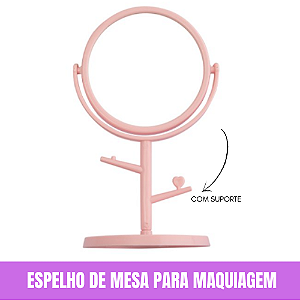 Espelho de Mesa para Maquiagem com Suporte