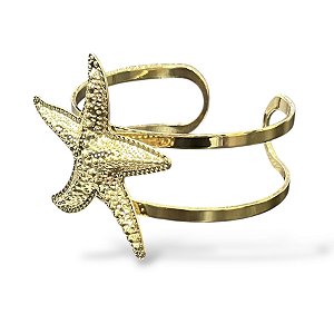 Bracelete de Estrela Praiana Dourada