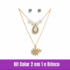 Kit Colar 2 em 1 e Brinco