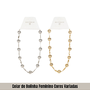 Colar de Bolinha Feminino Cores Variadas