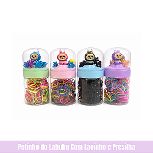 Potinho do Labubu Com Lacinho e Presilha