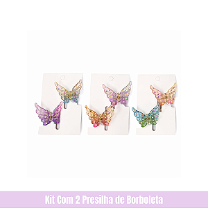 Kit Com 2 Presilha de Borboleta