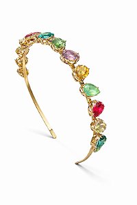 Tiara de Pedrinhas Cores Sortidas