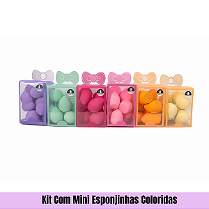 Kit Com Mini Esponjinhas Coloridas