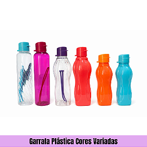 Garrafa Plástica Cores Variadas