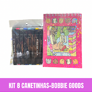 Kit 8 Canetinha e Livrinho de Colorir