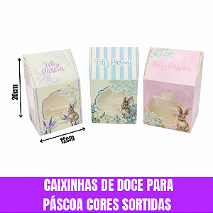 Caixinhas de Doces para Páscoa Cores Sortidas Modelo 02