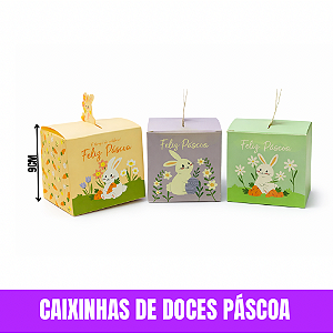 Caixinhas de Doces para Páscoa Cores Sortidas Modelo 01