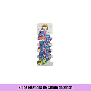 Kit de Elásticos de Cabelo do Stitch