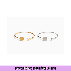 Bracelete Aço Inoxidável Bolinha