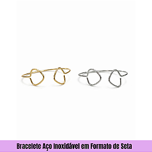 Bracelete Aço Inoxidável em Formato de Seta