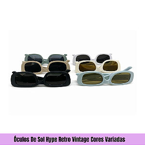 Óculos De Sol Hype Retro Vintage Cores Variadas
