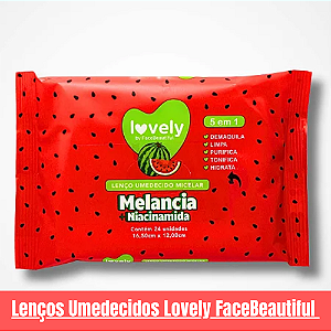 Lenço Umedecido Melancia + Niacinamida Face Beautiful