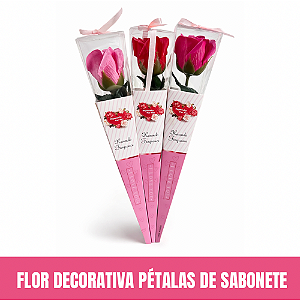 Flores Decorativa Pétala de Sabonete Cores Sortidas