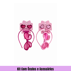 Kit Com Óculos e Acessórios