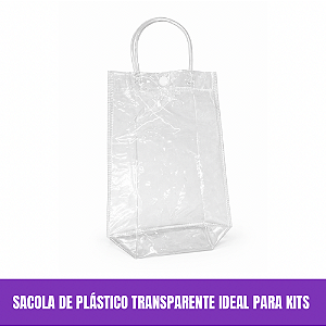 Sacola de Plástico Transparente Ideal para Kits
