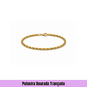 Pulseira Dourada Trançada
