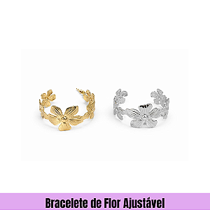 Bracelete de Flor Ajustável