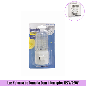 Luz Noturna de Tomada Com Interruptor 127V/220V