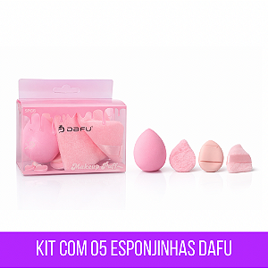 Kit com 05 Esponjinhas Dafu na Caixinha