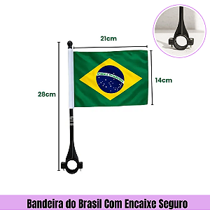 Bandeira do Brasil Com Encaixe Seguro
