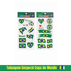 Tatuagem Corporal Copa do Mundo 2026