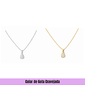 Colar de Gota Cravejada
