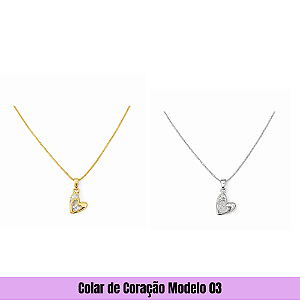 Colar de Coração Modelo 03