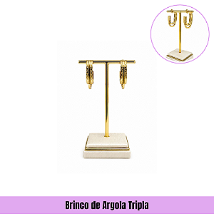 Brinco de Argola Tripla