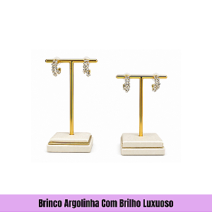 Brinco Argolinha Com Brilho Luxuoso