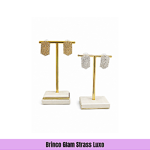 Brinco Glam Strass Luxo