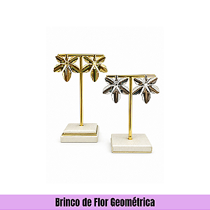 Brinco de Flor Geométrica