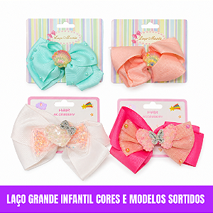 Laço Infantil Grande Cores e Modelos Sortidos