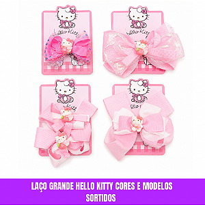 Laço Infantil Grande Cores e Modelos Sortidos Hello Kitty