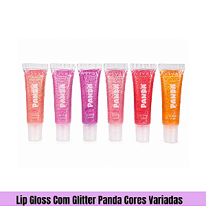 Lip Gloss Com Glitter Panda Cores Variadas