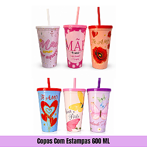 Copos Com Estampas 600 ML