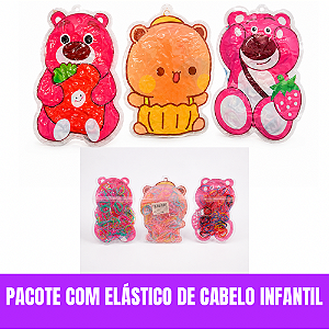 Pacote com Elástico de Cabelo Infantil