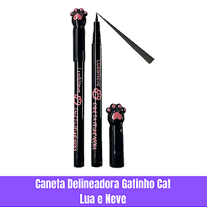 Caneta Delineadora Gatinho Cat Lua e Neve