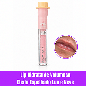 Lip Gloss Hidratante Volumoso Efeito Espelhado Lua e Neve