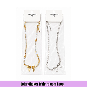 Colar Choker Rivieira com Laço