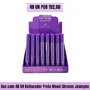 Box com 48 UN Delineador Preto Mood Chrome Jasmyne