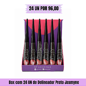 Box com 24 UN de Delineador Preto Jasmyne