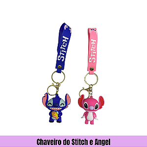 Chaveiro do Stitch e Angel
