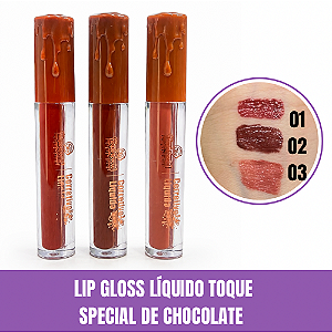 Lip Gloss Líquido de Chocolate Toque Special