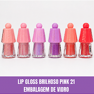 Lip Gloss Brilhoso Pink 21